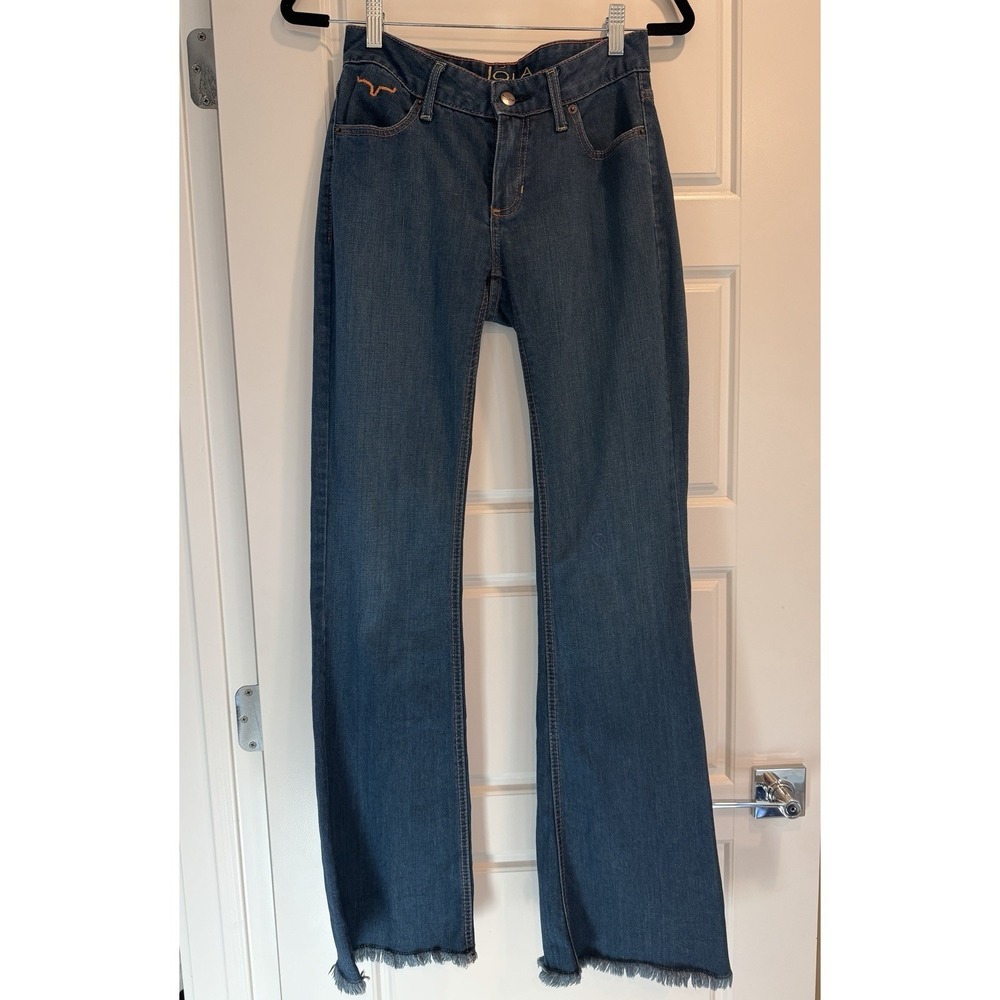 Kimes Ranch Lola Jeans Womens 2 x 32 Raw Hem Country Western Horse Girl
